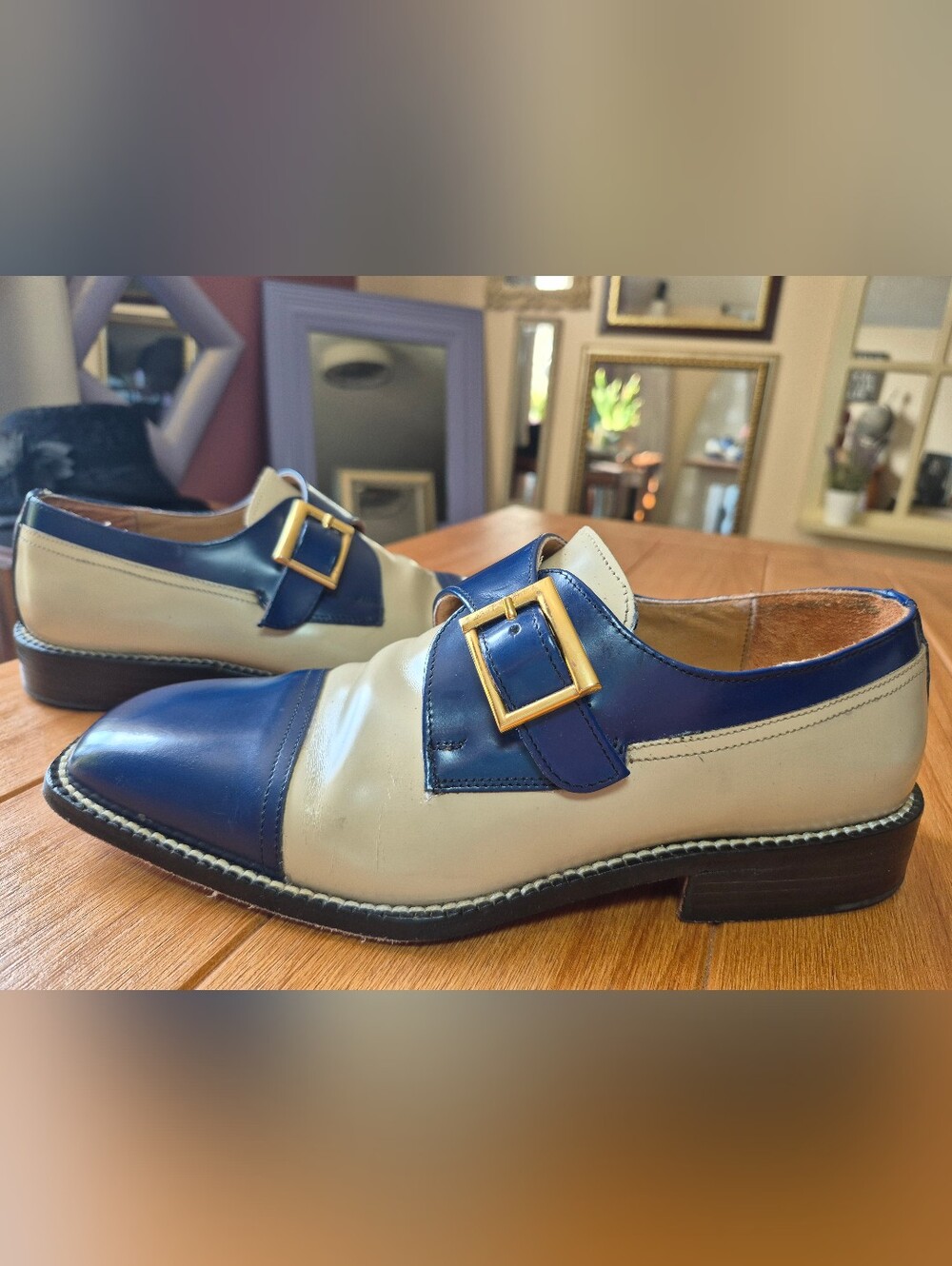 Vintage - Giorgio Brutini Two- Tone Monk Strap Loafers - Size 8.5